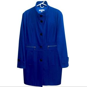 New York & Co Teal Blue trench coat size XL